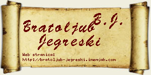 Bratoljub Jegreški vizit kartica